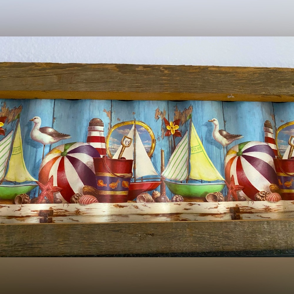 Nautical art w/ Seagulls and Sailboats